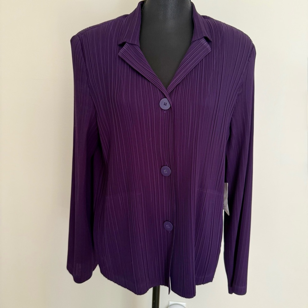 Judith Hart Collection Purple Plisse Jacket
